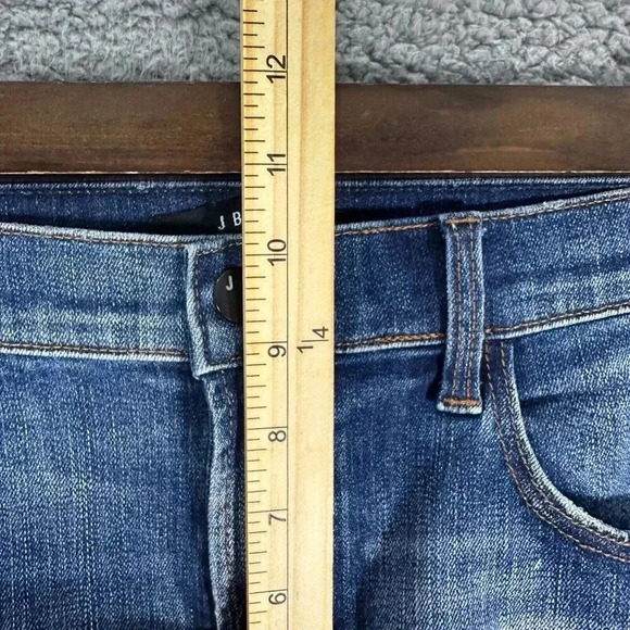 J. Brand Skinny Jeans Womens 29 Blue Dark Wash High Rise Stretch Distressed Boho - Picture 5 of 9
